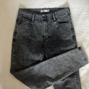 Garage black denim wash skinny jeans